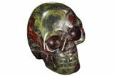 Polished Dragon's Blood Jasper Skull - South Africa #112179-2